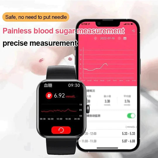 Smartwatch voor bloedglucosemonitoring | Smartwatch voor niet-invasieve bloedglucosemonitoring