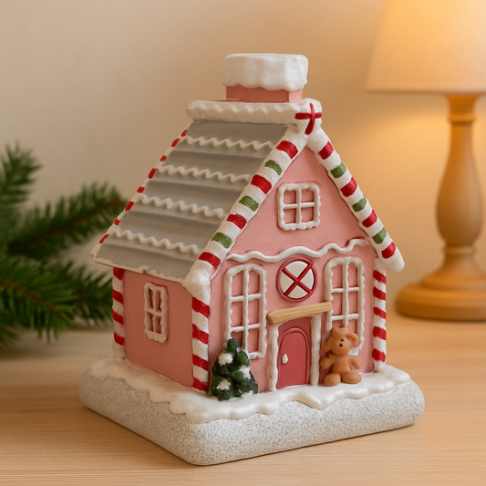 Snowspire Peperkoeken Minihuis – Feestelijke Winterdecoratie voor Thuis en Kantoor