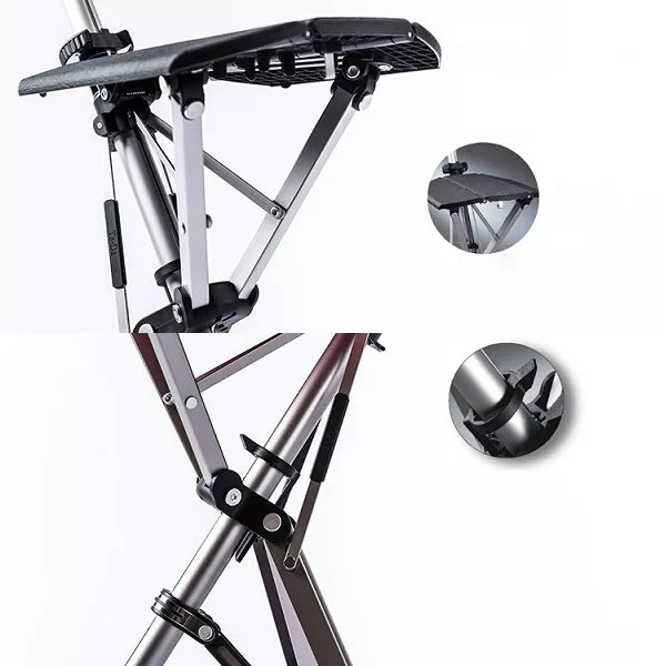 SitWalk Opvouwbare Wandelstok – Wandelstok met Zitfunctie en Ergonomische Handgreep