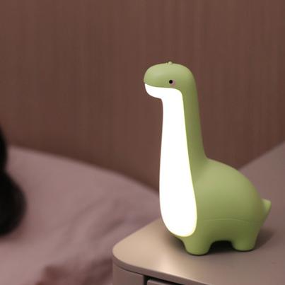 Speels Silicone Langnek Dinosaurus LED Nachtlampje - Perfect Cadeau voor Kinderen en Meisjes