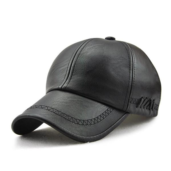 Stanley – Stijlvolle heren baseball cap met leren look