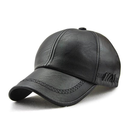 Stanley – Stijlvolle heren baseball cap met leren look