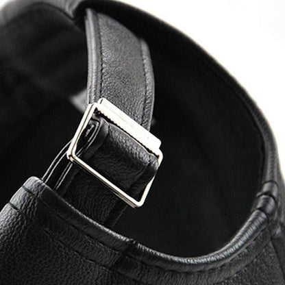 Stanley – Stijlvolle heren baseball cap met leren look