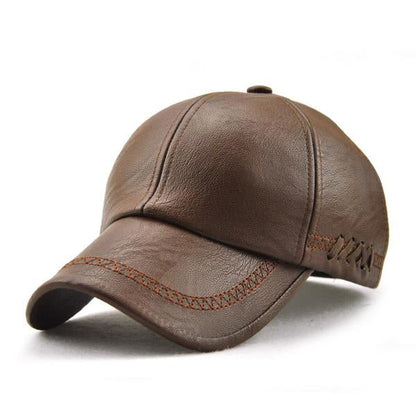 Stanley – Stijlvolle heren baseball cap met leren look
