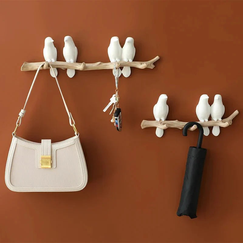 Vogellijn Houten Kapstok met Decoratief Vogelontwerp voor Wand