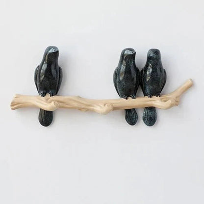 Vogellijn Houten Kapstok met Decoratief Vogelontwerp voor Wand