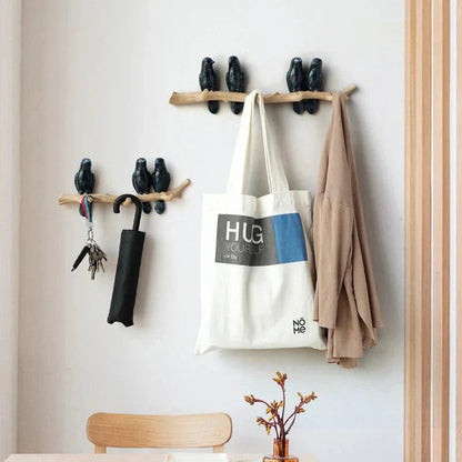 Vogellijn Houten Kapstok met Decoratief Vogelontwerp voor Wand