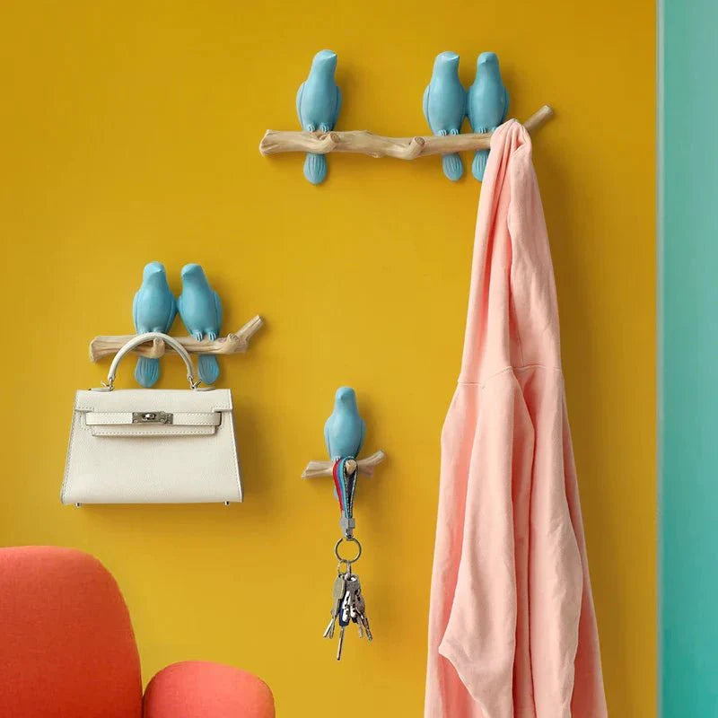 Vogellijn Houten Kapstok met Decoratief Vogelontwerp voor Wand