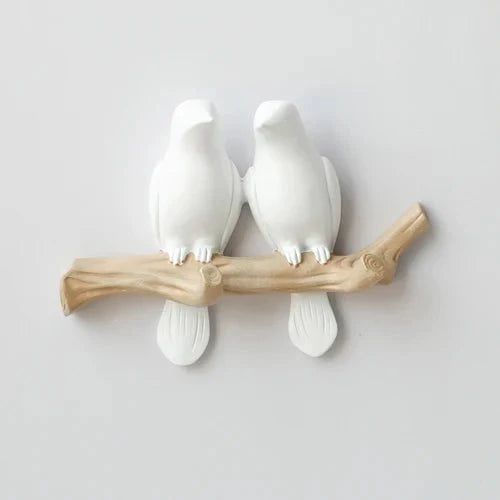 Vogellijn Houten Kapstok met Decoratief Vogelontwerp voor Wand
