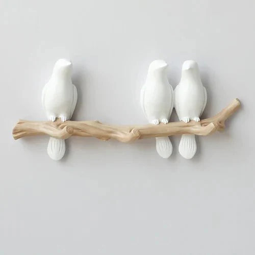 Vogellijn Houten Kapstok met Decoratief Vogelontwerp voor Wand