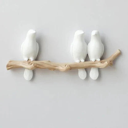 Vogellijn Houten Kapstok met Decoratief Vogelontwerp voor Wand
