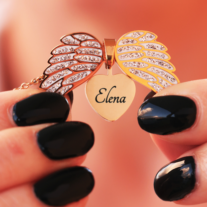 Engelenhart Ketting – Verfijnd Sieraad met Gravure in Goud of Zilver