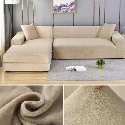 Luxe Stretch-Velours Bankhoes – Stijlvolle Bescherming voor Elke Bank