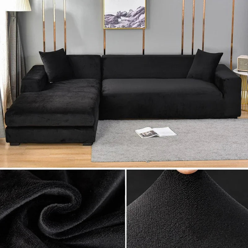 Luxe Stretch-Velours Bankhoes – Stijlvolle Bescherming voor Elke Bank