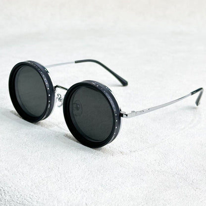 VisionRound Gepolariseerde Zonnebril – Unisex Retro Design met Verstelbare Lichtfilter