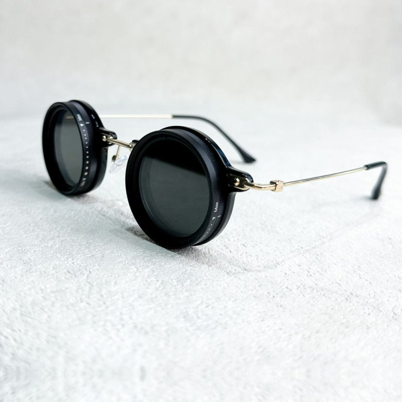 VisionRound Gepolariseerde Zonnebril – Unisex Retro Design met Verstelbare Lichtfilter