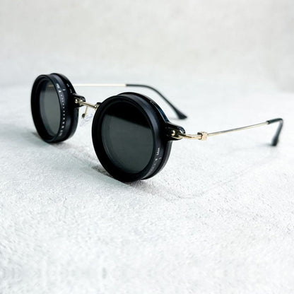 VisionRound Gepolariseerde Zonnebril – Unisex Retro Design met Verstelbare Lichtfilter