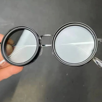 VisionRound Gepolariseerde Zonnebril – Unisex Retro Design met Verstelbare Lichtfilter