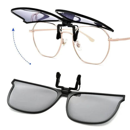 Clip-On Zonnebril met Gepolariseerde Lenzen en UV400 Bescherming