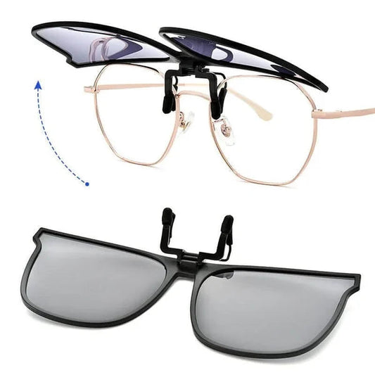 Clip-On Zonnebril met Gepolariseerde Lenzen en UV400 Bescherming