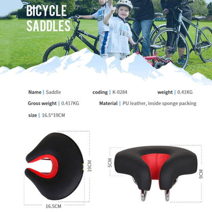 Ergonomisch Neusloos Fietszadel met Drukverlichting - Zachte Vulling voor Mountainbike en Stadsfietsen
