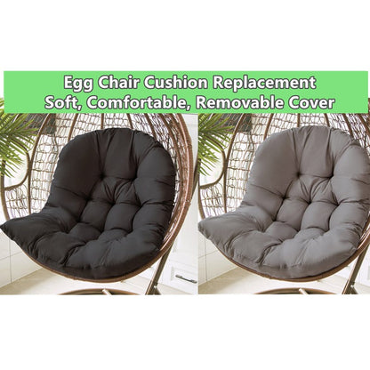 Comfort Kussen voor Tuin- en Schommelstoel – Donkergrijs – 80x120 cm – Voor Binnen & Buiten