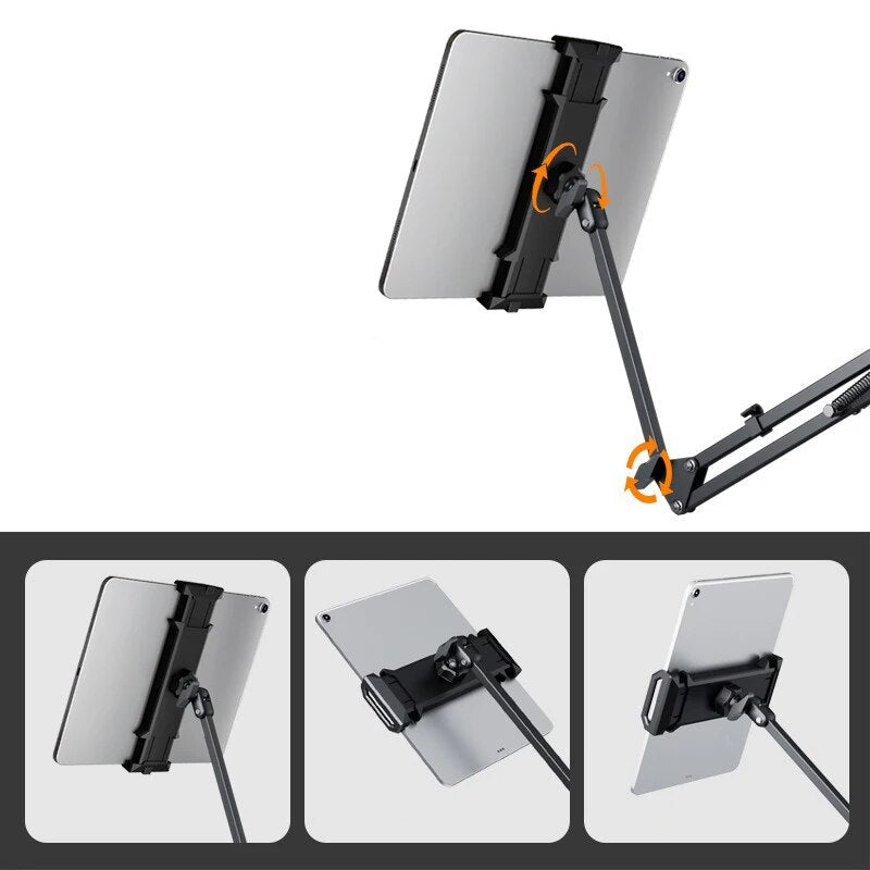 Universele draaibare tabletstandaard – 360° rotatie – verstelbare aluminium arm