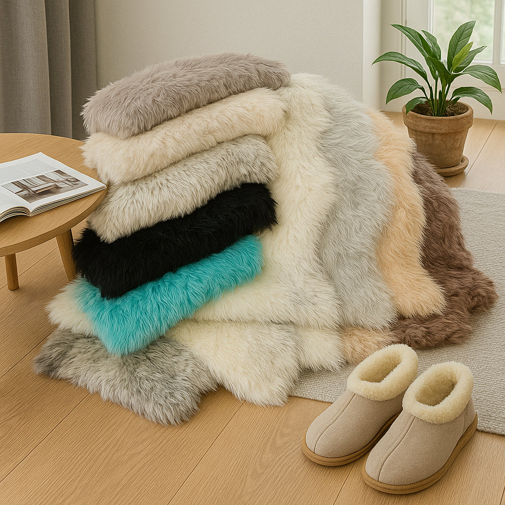 CozyVacht Mini-Tapijt – Zacht Imitatiebont Vloerkleed van 90x60 cm in Diverse Kleuren