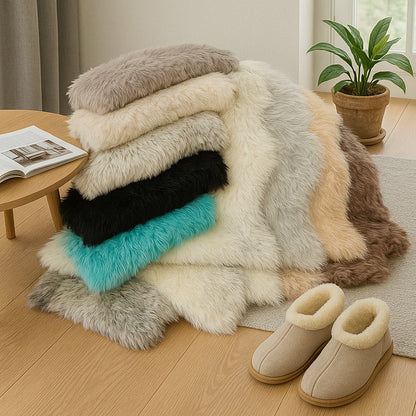 CozyVacht Mini-Tapijt – Zacht Imitatiebont Vloerkleed van 90x60 cm in Diverse Kleuren