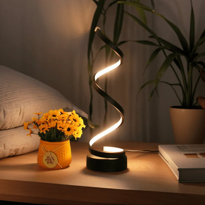SpiraalLicht LED Tafellamp Met Dimbare Verlichting en Touchbediening