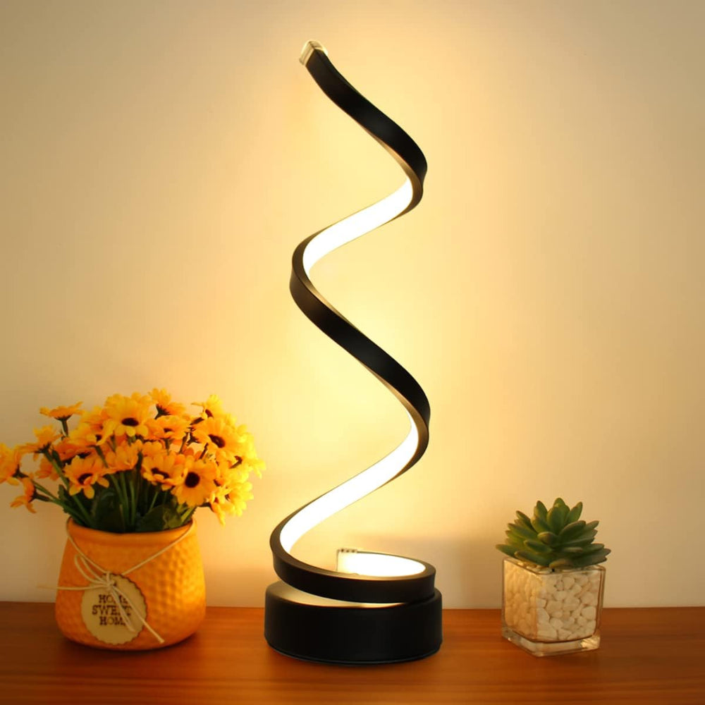 SpiraalLicht LED Tafellamp Met Dimbare Verlichting en Touchbediening