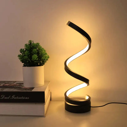 SpiraalLicht LED Tafellamp Met Dimbare Verlichting en Touchbediening