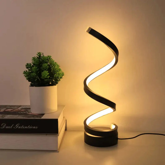 SpiraalLicht LED Tafellamp Met Dimbare Verlichting en Touchbediening