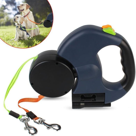 TangleFree Dubbele Hondenriem – Verstrikkingsvrije Riem voor Gemakkelijk Wandelen met Twee Honden