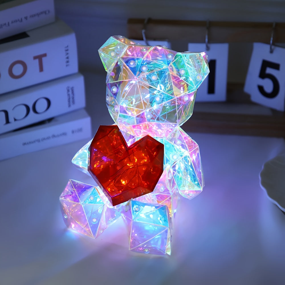 Teddy Beer Nachtlampje met Regenbogen LED Verlichting