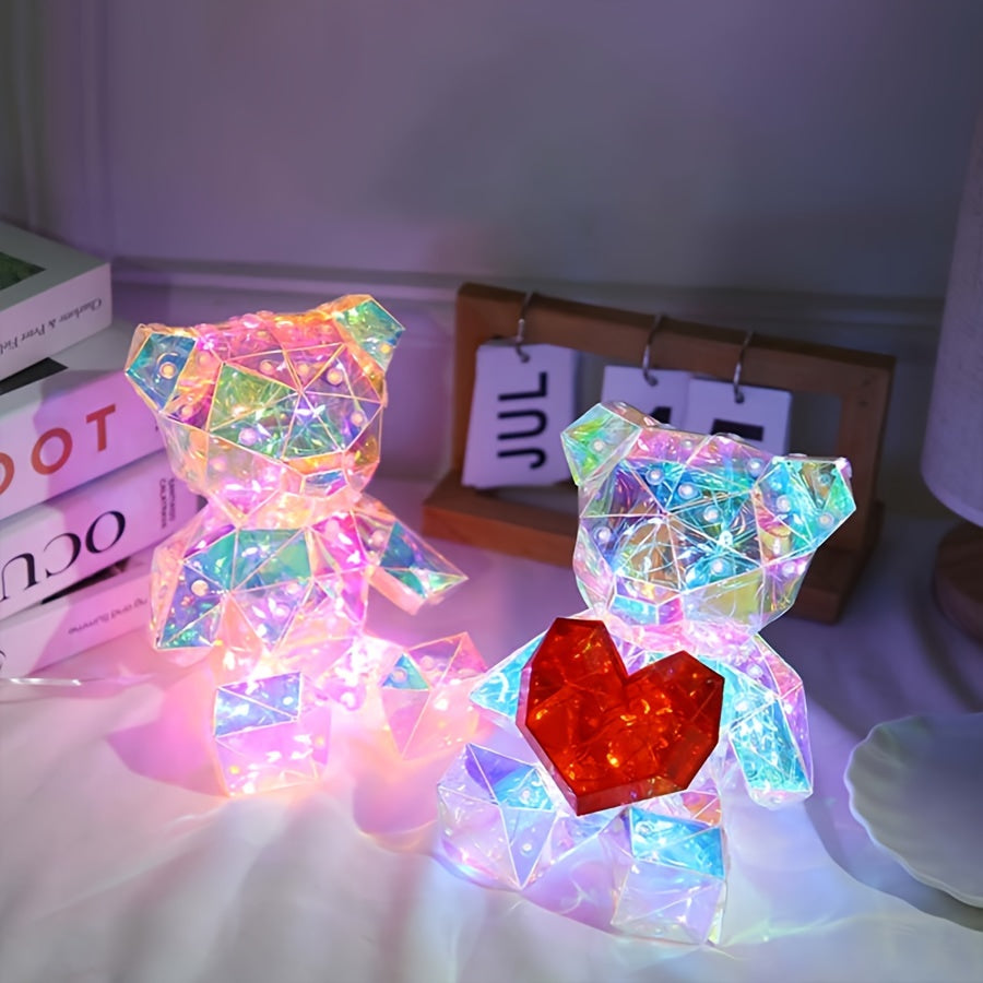 Teddy Beer Nachtlampje met Regenbogen LED Verlichting