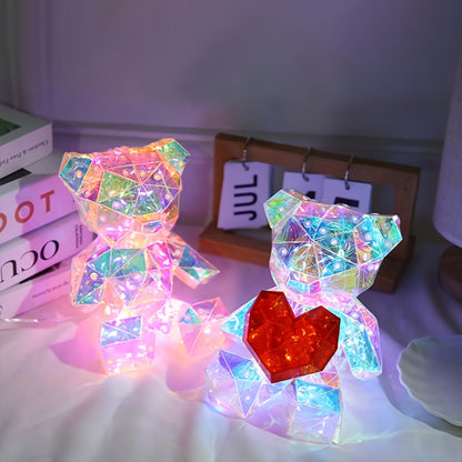 Teddy Beer Nachtlampje met Regenbogen LED Verlichting