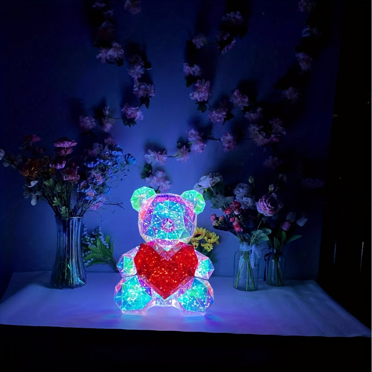 Teddy Beer Nachtlampje met Regenbogen LED Verlichting