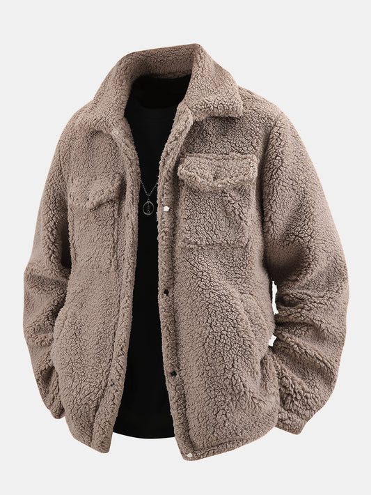 Retro Flanellen Jack TeddyLine – Warm Herenjack met Zachte Teddyvoering