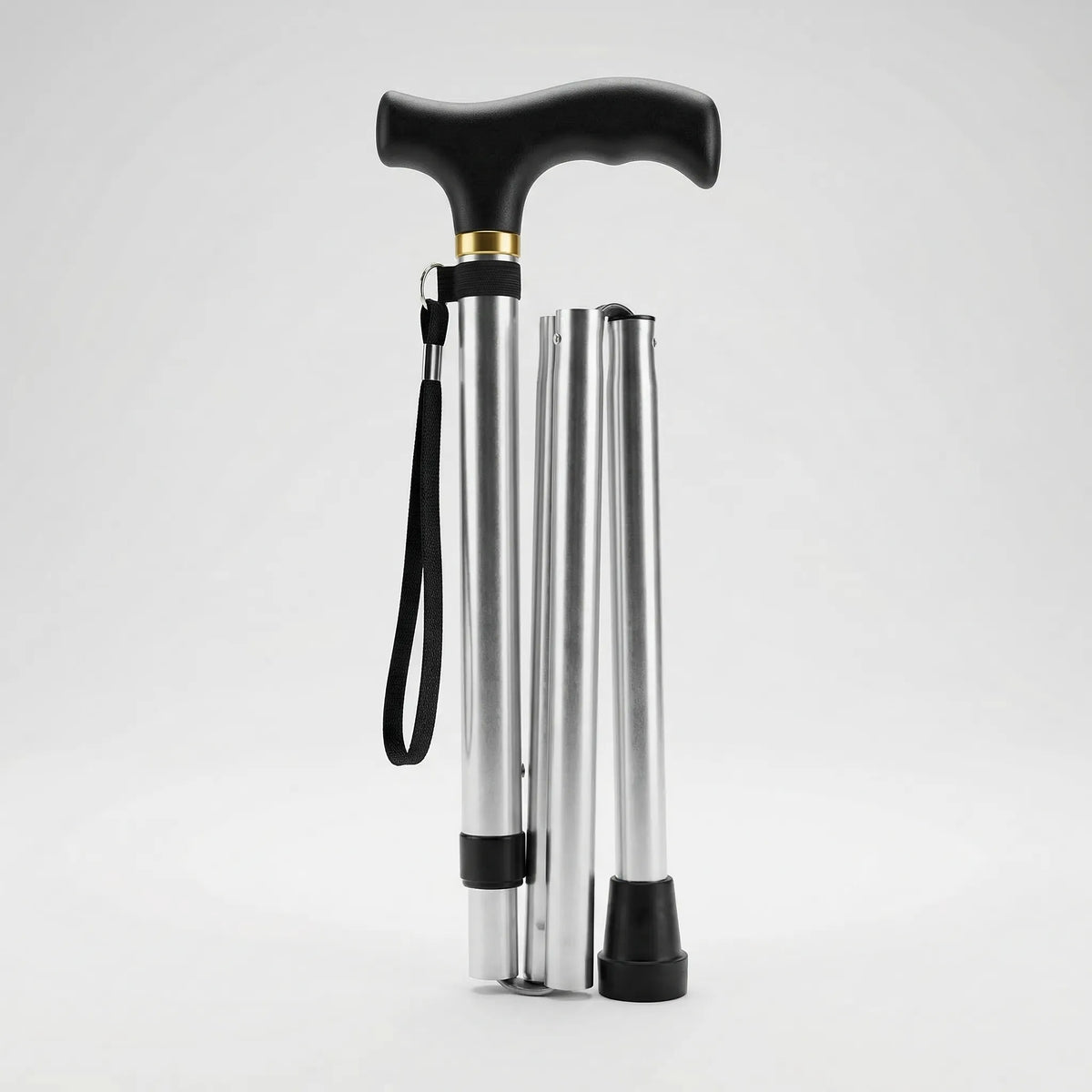 Comfort Inklapbare Wandelstok - Lichtgewicht Aluminium met T-Greep en Polsband