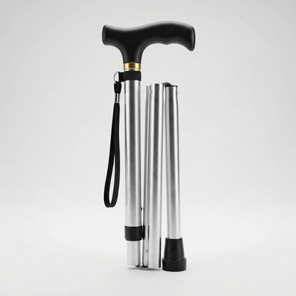 Comfort Inklapbare Wandelstok - Lichtgewicht Aluminium met T-Greep en Polsband