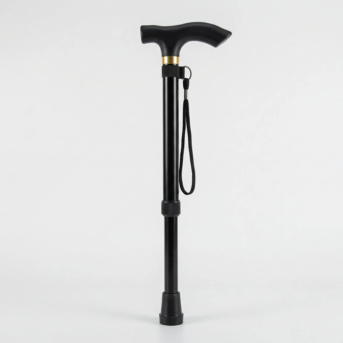Comfort Inklapbare Wandelstok - Lichtgewicht Aluminium met T-Greep en Polsband