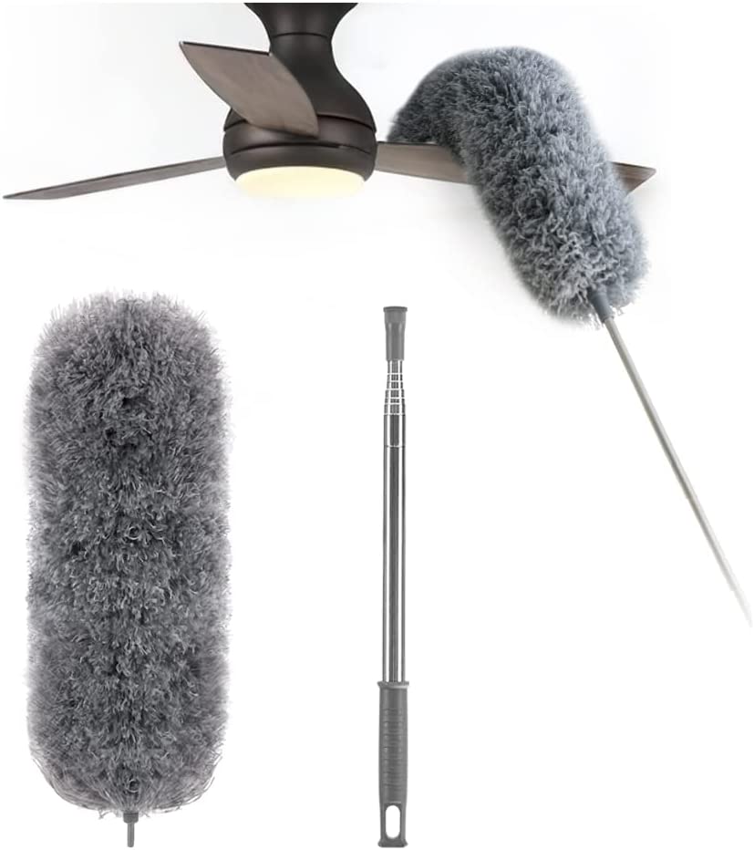 FlexiDust Telescoop Stofdoek met Wasbare Microvezelkop