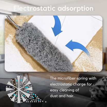 FlexiDust Telescoop Stofdoek met Wasbare Microvezelkop