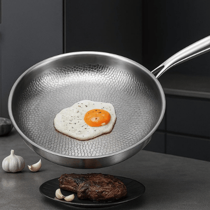 Titanpan – Gesmede Titanium Koekenpan Zonder Coating, Krasvast en Hittebestendig
