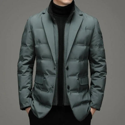 UrbanShell Heren Softshell Jas – Waterdichte Zakelijke Winterjas met Isolerende Voering