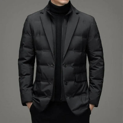 UrbanShell Heren Softshell Jas – Waterdichte Zakelijke Winterjas met Isolerende Voering