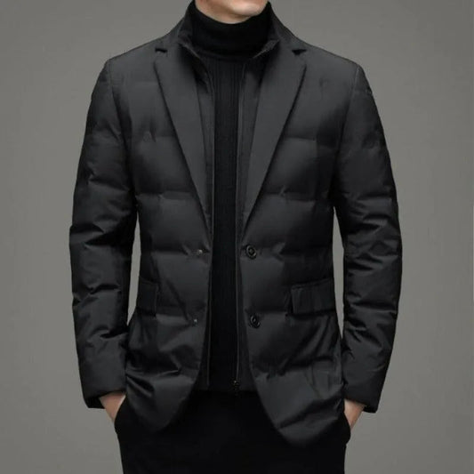 UrbanShell Heren Softshell Jas – Waterdichte Zakelijke Winterjas met Isolerende Voering