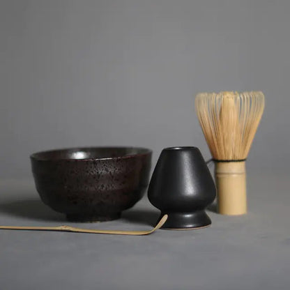 Zenmatcha Theeceremonie Set – Complete Matcha Cadeauset met Bamboe Garde en Kom