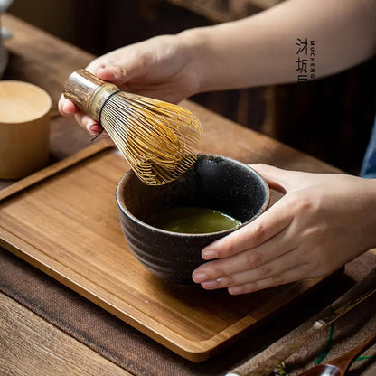 Zenmatcha Theeceremonie Set – Complete Matcha Cadeauset met Bamboe Garde en Kom